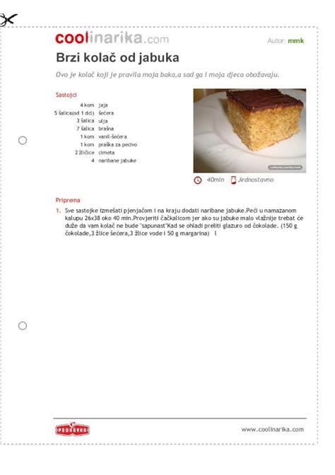 PDF Brzi Kolac Od Jabuka DOKUMEN TIPS