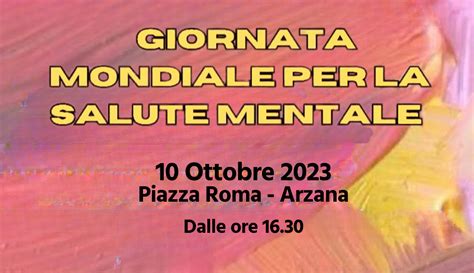 Giornata Mondiale Della Salute Mentale Il Ottobre Ad Arzana Asl