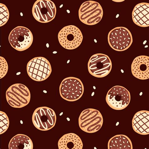 Dise O De Patr N De Chocolate Dibujado A Mano Vector Gratis