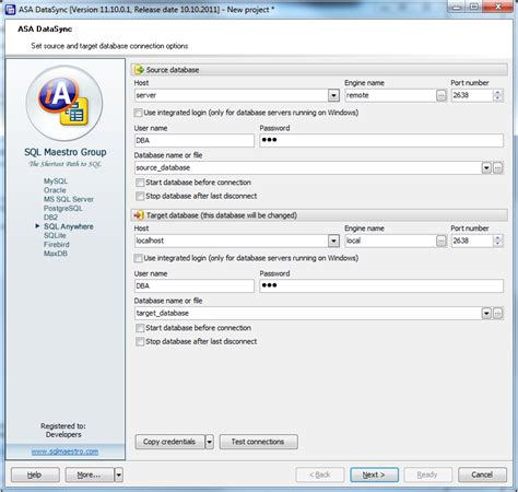 Asa Data Sync Sql Anywhere Data Comparison And Synchronization Tool