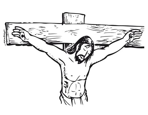 Crucificado Rosto Tudodesenhos Sketch Coloring Page