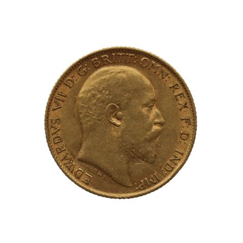 1909 Edward VII Gold Half Sovereign Coin