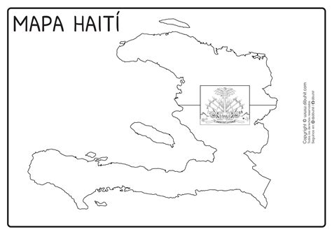 Mapa De Hait Con Bandera Dibuhit