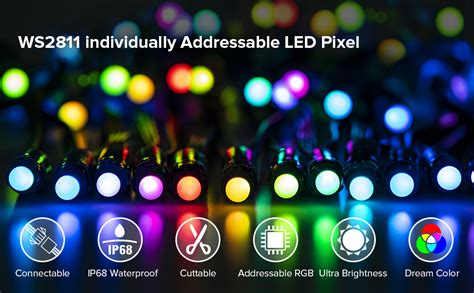 Amazon Btf Lighting Ws Diffused Digital Rgb Led Pixel String