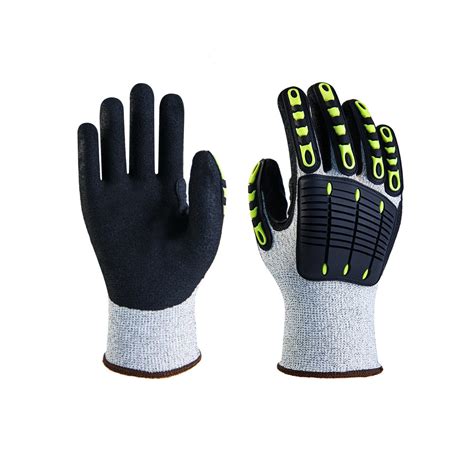 Wholesale Factory 13G Sandy Nitrile-Coated Impact Resistant TPR Anti