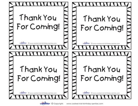 Thank You For Coming Free Printable Tags Free Printable Free