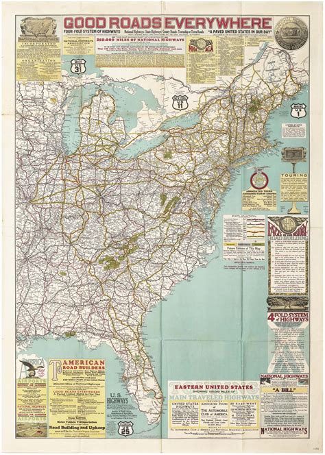 Pitching a “Four-Fold System of Highways” - Rare & Antique Maps