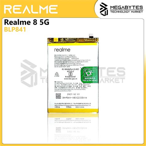 Original Battery For Realme 8 5G Model BLP803 Shopee Philippines