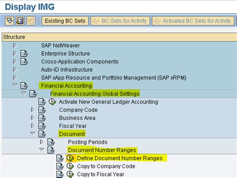 Sap Fico Module Learning Define Document Number Ranges