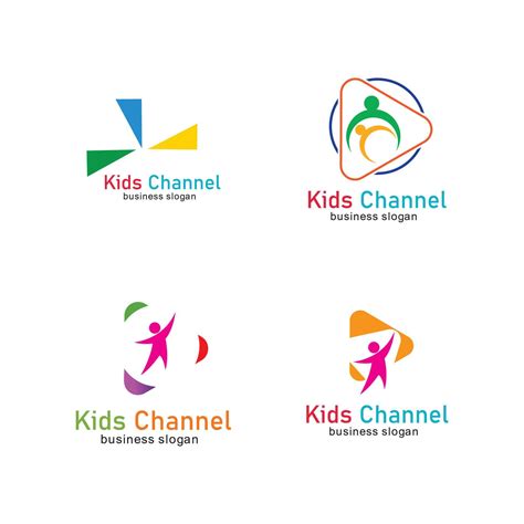 Kids channel logo icon design template. Vector illustration 4349054 ...