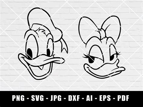 Donald And Daisy Disney Couple Svg Disney Svg Svg Files For Etsy