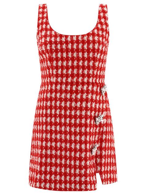 Buy SELF PORTRAIT Bouclé Dress Red At 33 Off Editorialist