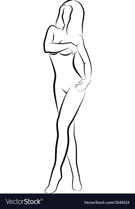 Naked Woman Royalty Free Vector Image VectorStock