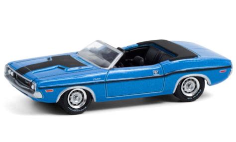 Miniature Dodge Challenger Greenlight R T Hemi Cabriolet Metallise