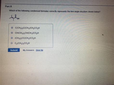 Solved Part A Which Of The Following Condensed F Solutioninn