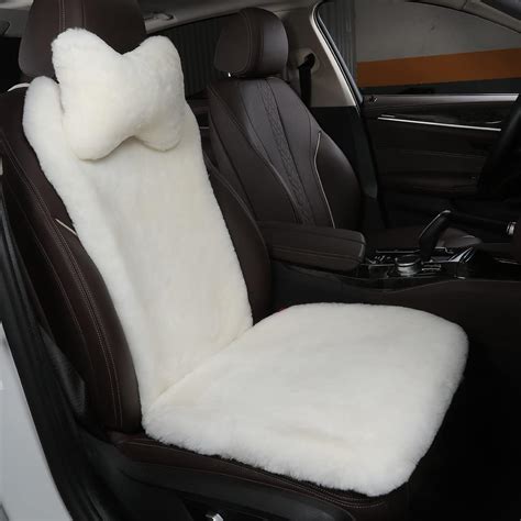 Ogland Natural Fur Sheepskin Universal Car Seat Covers For