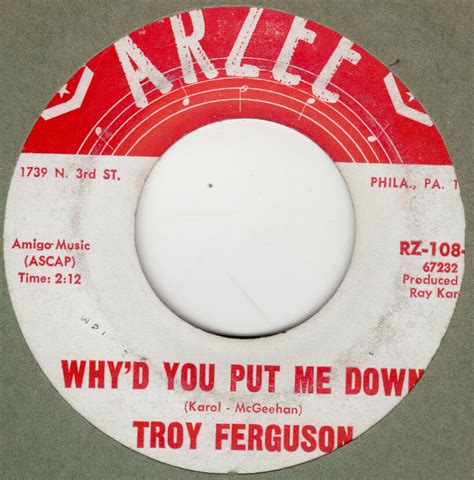 Country Bopper Troy Ferguson Whyd You Put Me Downim All Better Now Arlee Ebay