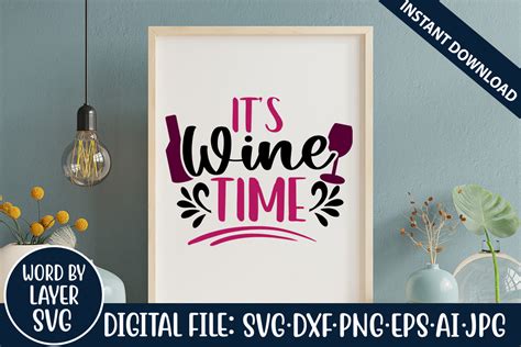 Its Wine Time Svg Graphic By St Unique Art · Creative Fabrica