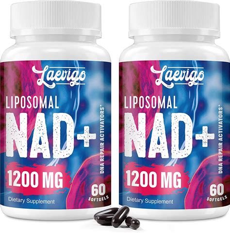 1200mg Liposomal NAD+ Supplement, Ultra Purity Actual NAD Supplement
