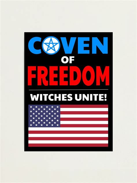 Coven Of Freedom Witches Unite Spiritual Wiccan Pentagram And Usa