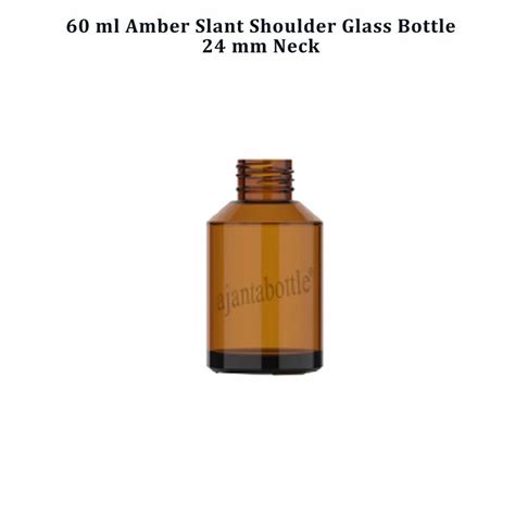 60 Ml Slant Shoulder Amber Glass Bottle At Rs 16 8 Piece Amber Glass