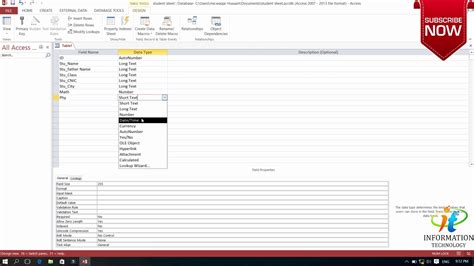 Beginners MS Access Database Tutorial 1 Introduction And Creating