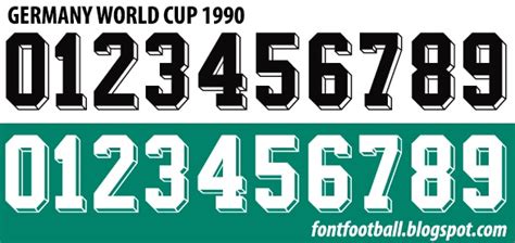 FONT FOOTBALL: Font Vector Germany World Cup 1990 kit