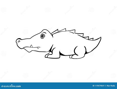 A Simple Crocodile Royalty-Free Cartoon | CartoonDealer.com #45151004