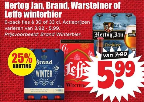 Hertog Jan Brand Warsteiner Of Leffe Winterbier Aanbieding Bij Dirk