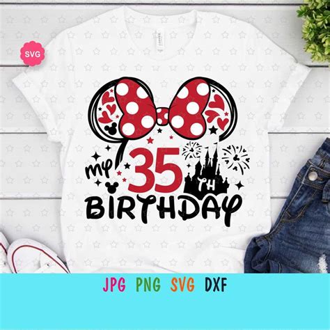 Mouse My 35th Birthday Svg For Cricut Birthday Lady Prints Inspire Uplift