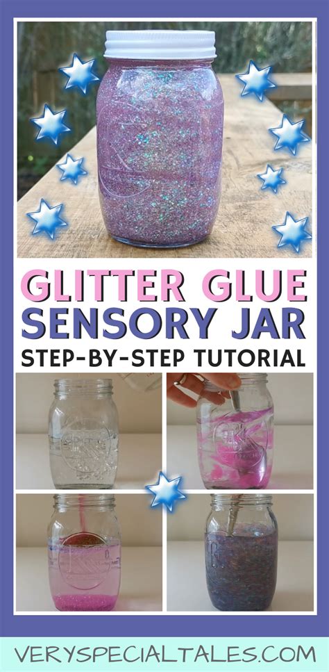 Sensory Bottles With Glitter Glue Silver Soothing Swirl Glitter