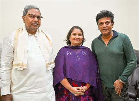 Actor Producer Dr Shiva Rajkumar Wife Meet Karnataka Chief Minister