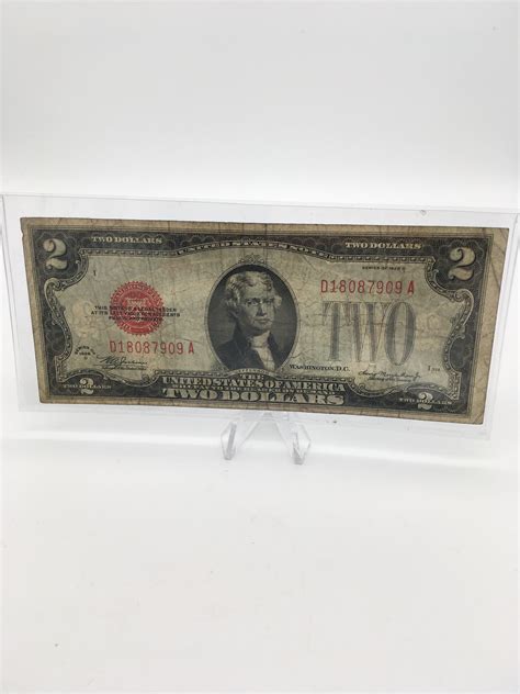 1928-D 2 Dollar Bill Red Seal Nice Condition | Property Room