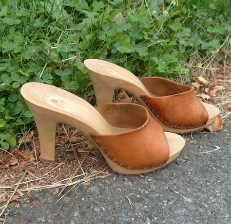 70s Candies Style Leather Mules Italy 7 Etsy