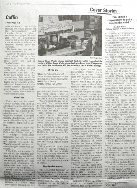 Boy in the Coffin/The Daily Times, Salisbury, MD, 3 Dec 07, p. 2