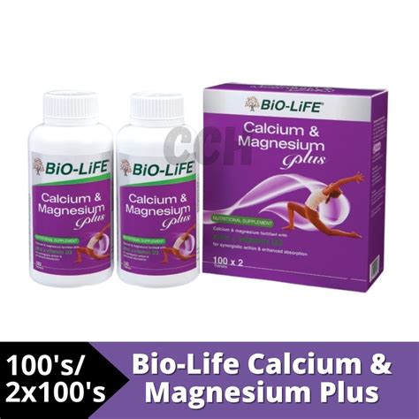 BIO LIFE Calcium Magnesium Plus Biolife 100 S 2x100 S Shopee