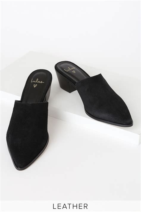 Cute Suede Mules Black Suede Mules Suede Leather Mules Lulus