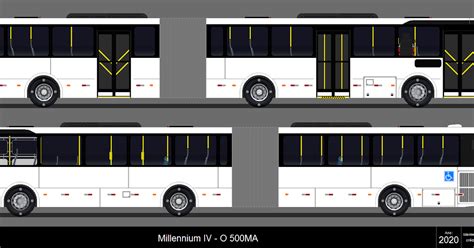 Desenhos de ônibus M A Caio Induscar Millennium IV Três portas AC