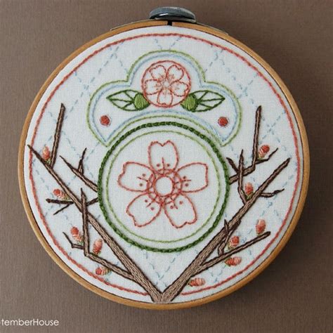 Cross Stitch Pdf Pattern Modern Embroidery Hoop Art Traditional