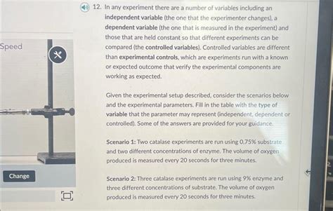 Solved 2. In any experiment there are a number of variables | Chegg.com