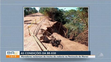 Motoristas reclamam das condições de trecho da BR 030 na Península de