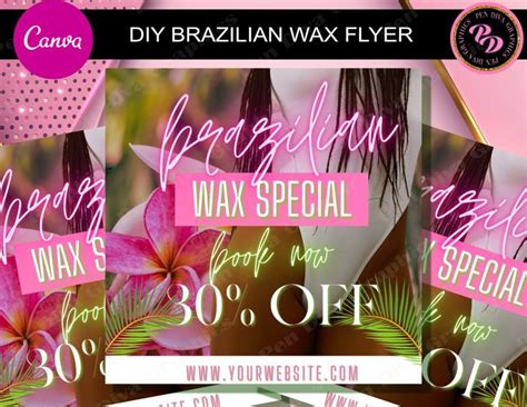 Waxing Flyer Wax Flyer Summer Flyer Brazilian Wax Flyer Esthetician