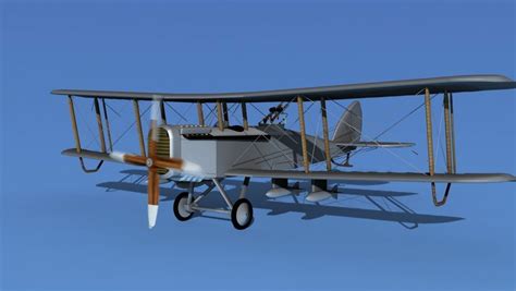 Airco Dh 4 Bomber Unmarked 3d Model Animated Rigged Cgtrader