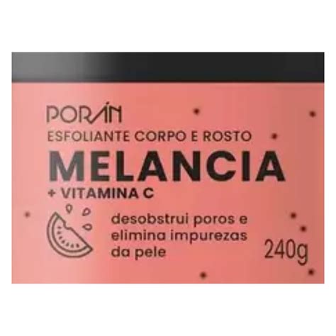 Esfoliante Corpo E Rosto Melancia Poran 240g Saggior Maquiagens