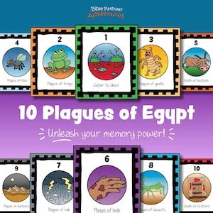 10 Plagues of Egypt Memory & Match Card Games - Etsy