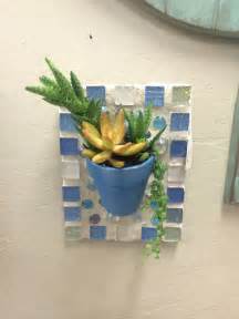 Beautiful Mosaic Plant Holder Handmade Crafts Created By Adults With