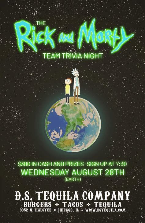 Science Rules · The Rick And Morty Team Trivia Night ⋆ D.S. Tequila Co.