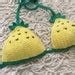 Cute Boho Pineapple Inspired Crochet Bikini Festival Halter Top 100