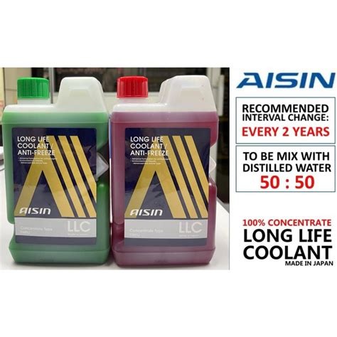 Aisin Long Life Coolant Liter Red Green Concentrated Made In