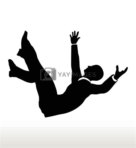 Silhouette Of Businessman Falling By Istanbul2009 Vectors